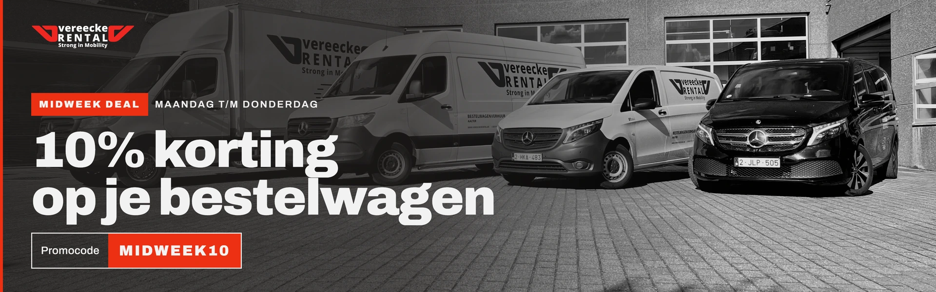 MIDWEEK10 korting op bestelwagen